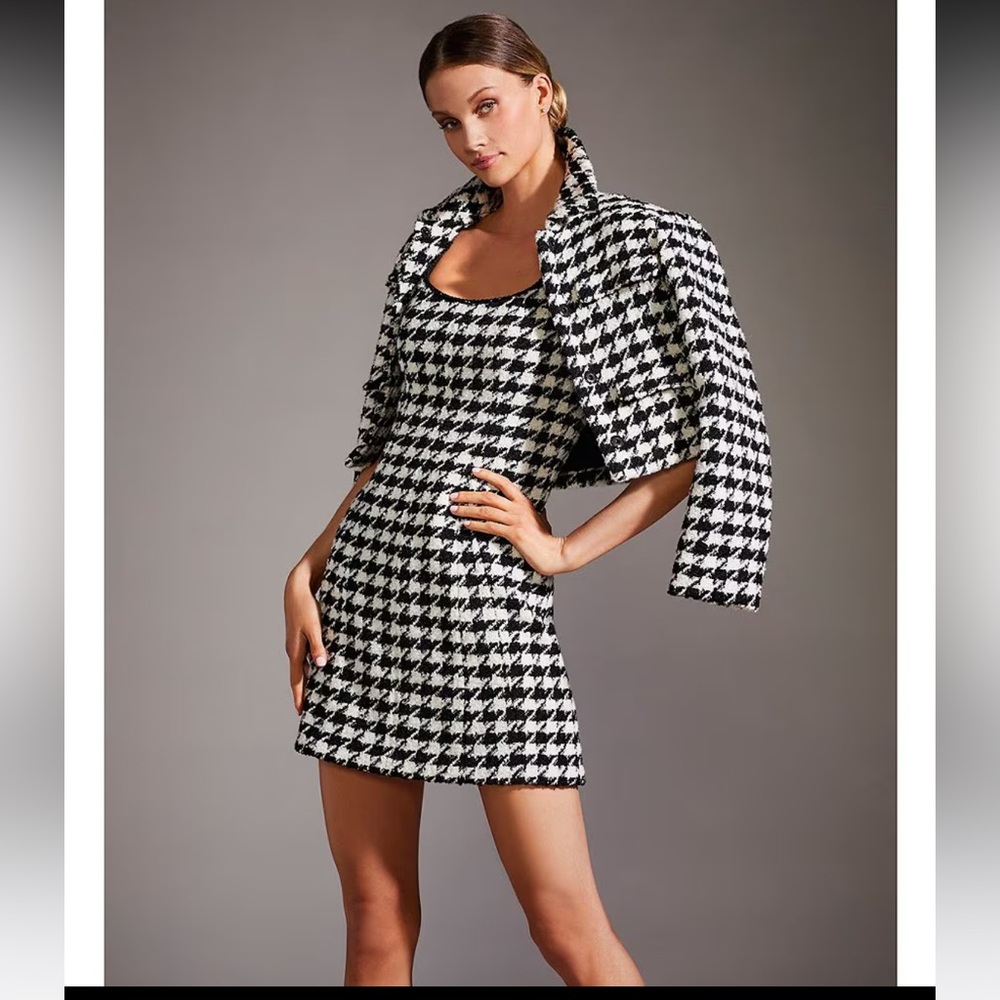 ANTONIO MELANI Black and White Mini Dress - Picture 3 of 6